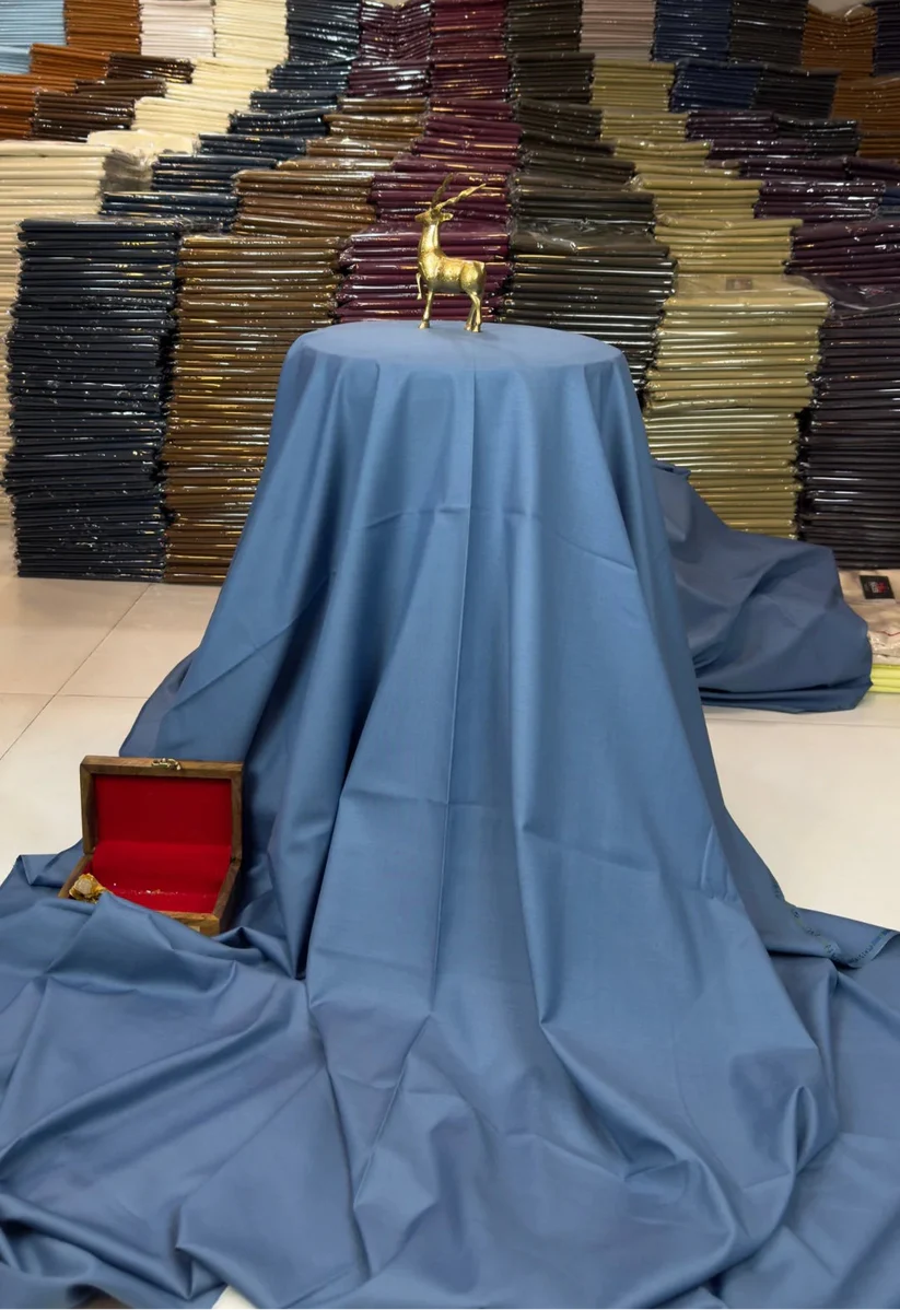 FB Blue Colour 4 Season Fabric - Original Al Khadim Boski