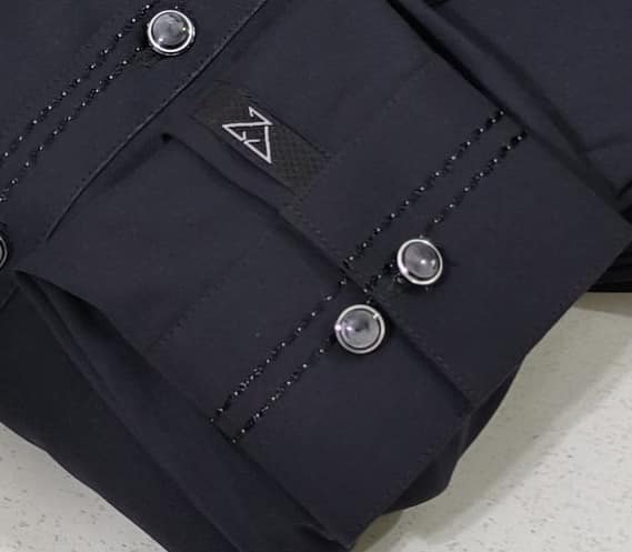 Latest Stitched All Season Dark Gray color Suit in Wash & Wear Stuff