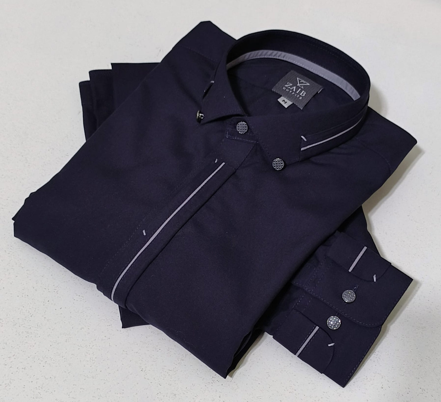 Latest Stitched Blue color Suit in Wash & Wear Stuff