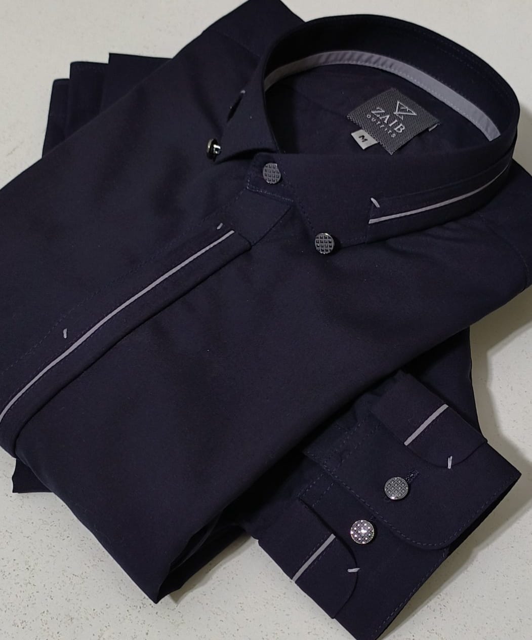 Latest Stitched Blue color Suit in Wash & Wear Stuff