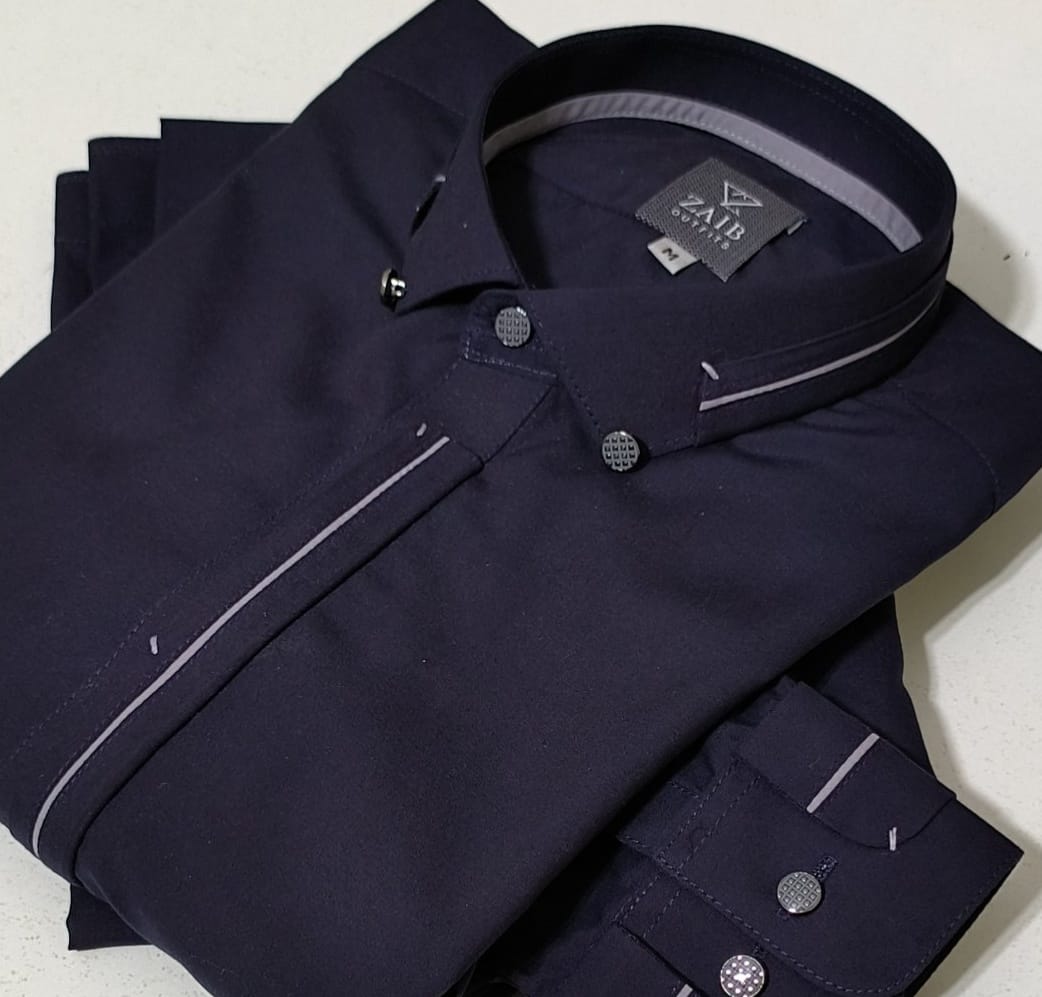 Latest Stitched Blue color Suit in Wash & Wear Stuff