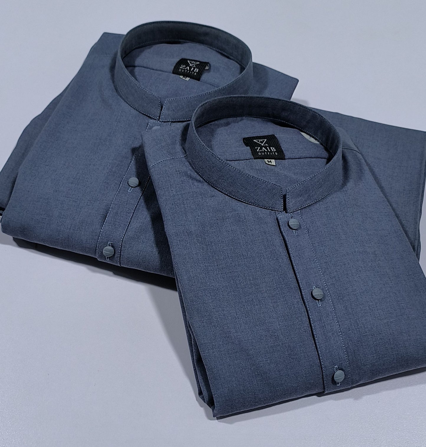 Gray Blue All Season Suit in Wash & Wear High Quality Stuff