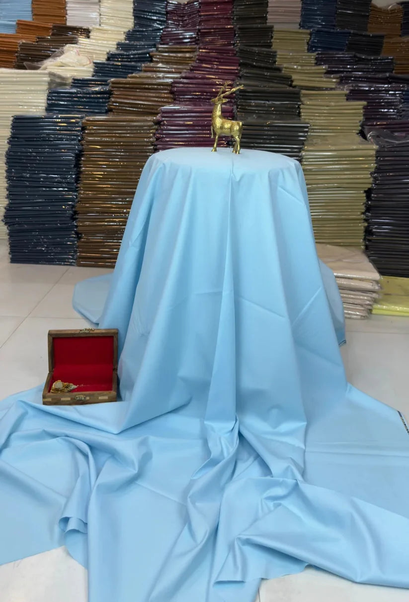 Artic Blue 4 Season Fabric - Soft Wash n Wear By Zaib Outfits