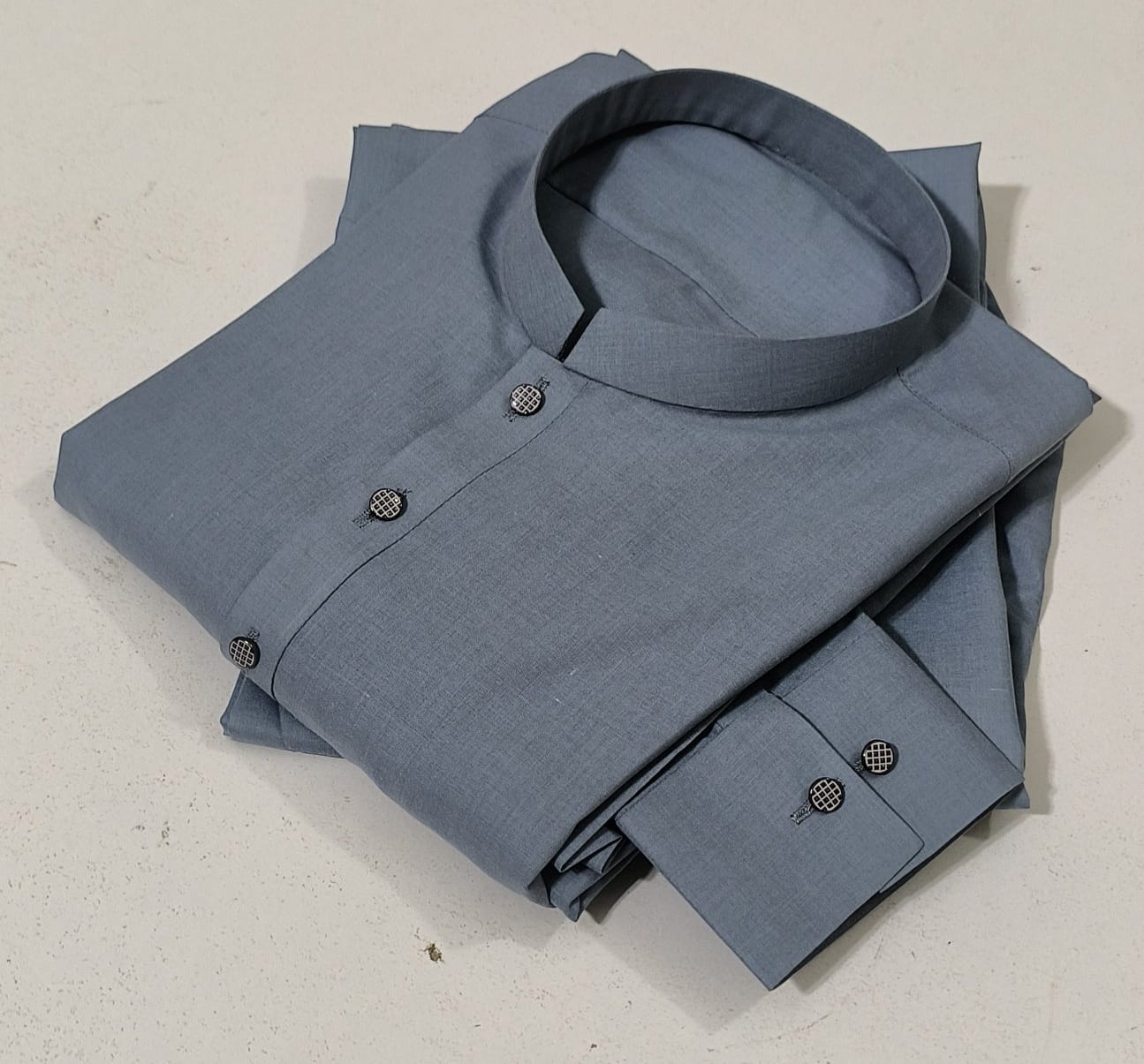 Latest Stitched Gray self color Gum Silai Suit in Wash & Wear Stuff