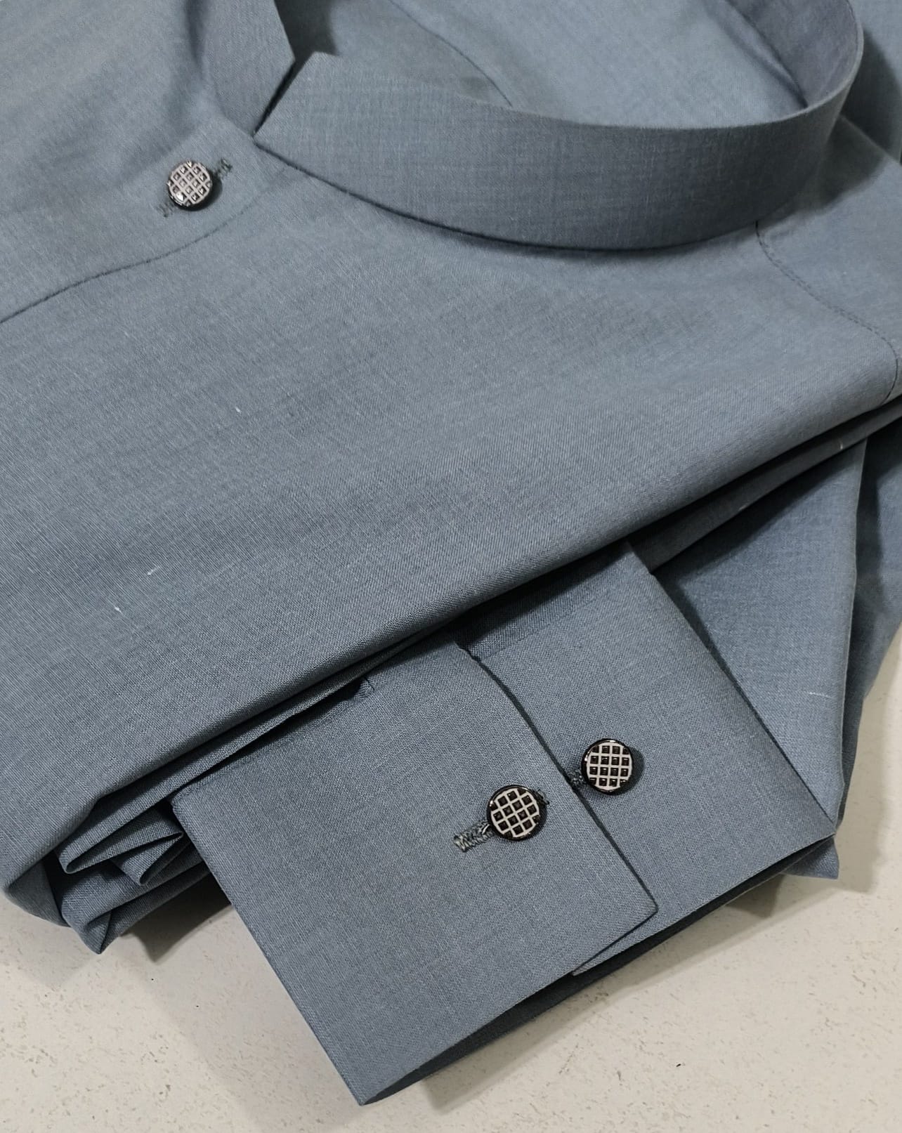 Latest Stitched Gray self color Gum Silai Suit in Wash & Wear Stuff