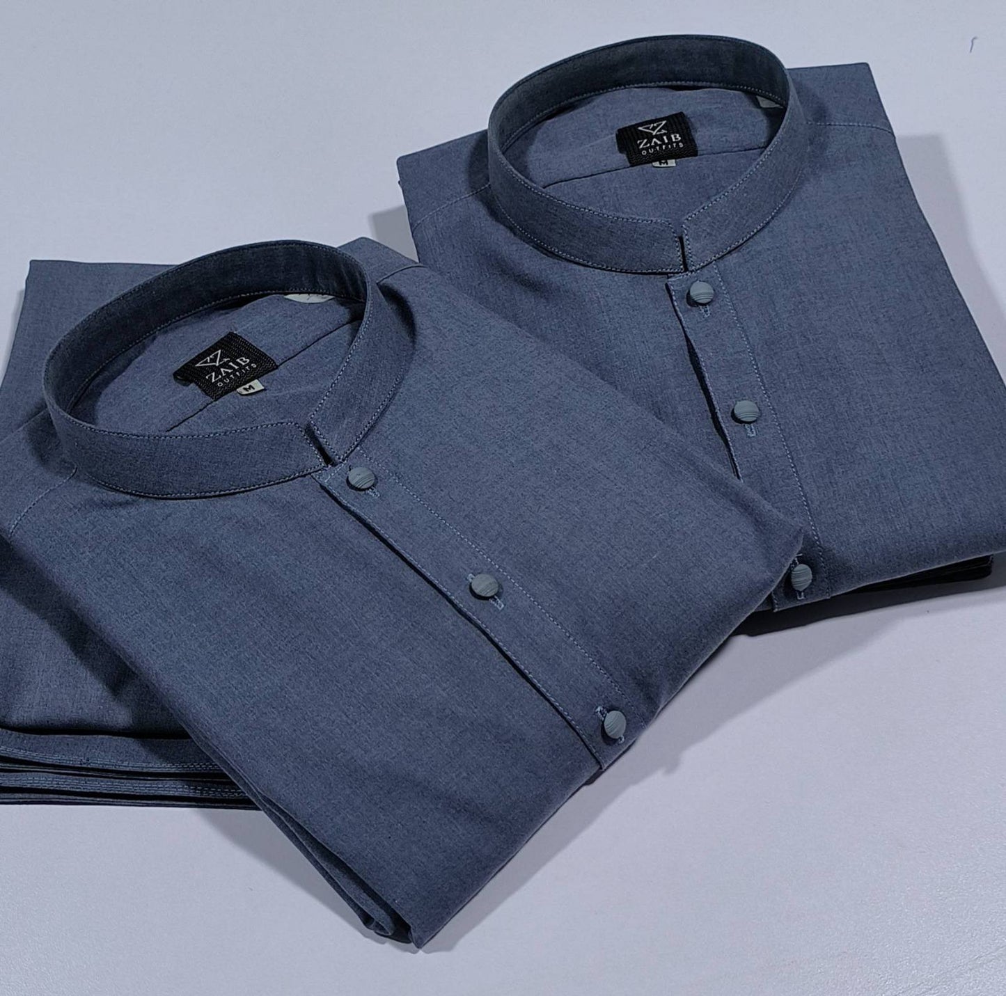 Gray Blue All Season Suit in Wash & Wear High Quality Stuff