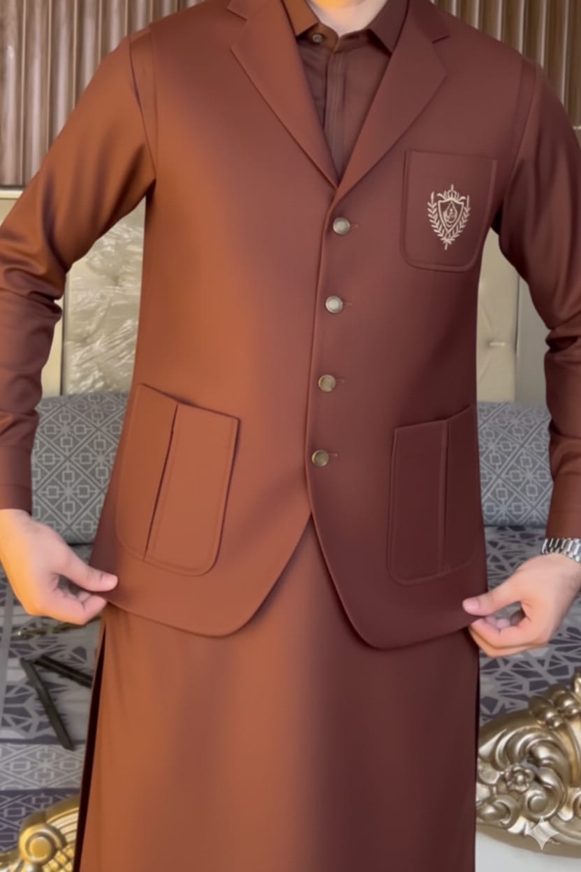 Tropical Important Fabric Best For Winter Season Most Premium Rust Color