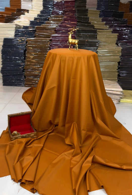 Orange Mustered 4 Season Fabric - Soft Wash n Wear By Zaib Outfits