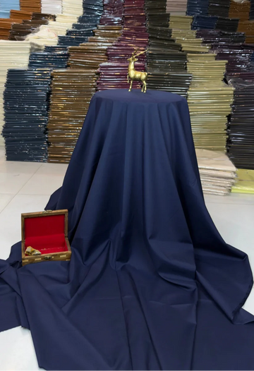 Navy Blue 4 Season Fabric - Soft Wash n Wear By Zaib Outfits