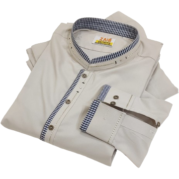 Stitched All Season Light Gray Shade Suit in Wash & Wear Stuff