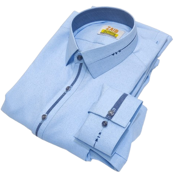 Stitched All Season Sky Blue Texture stuff Suit in Wash & Wear Stuff