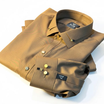 Mustered Suit in Wash n Wear Fabric with Double Colar Style