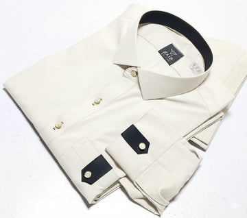 Premium Quality off white Stitched Suit in Wash & Wear Stuff
