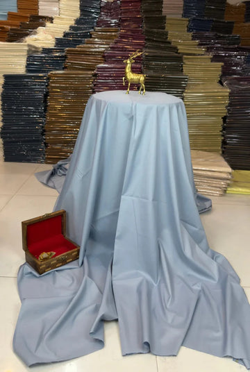 Silver Gray 4 Season Fabric - Soft Wash n Wear By Zaib Outfits