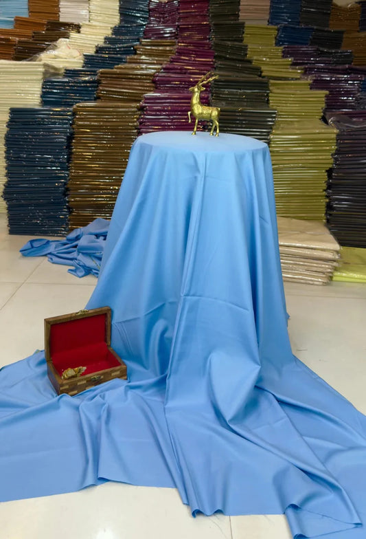 Sky Blue 4 Season Fabric - Soft Wash n Wear By Zaib Outfits