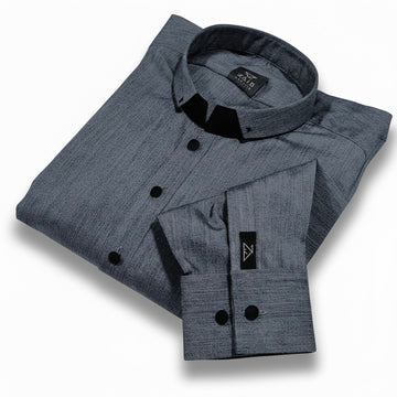 All Season Suit Self Grey in Wash & Wear with High Quality Stuff For Winter
