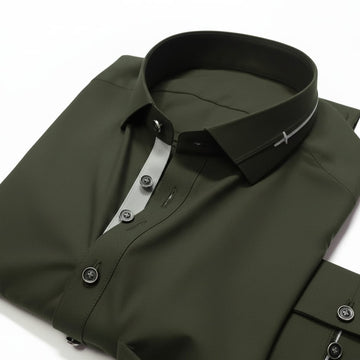 Olive Green Stitched Suit in Wash & Wear Stuff