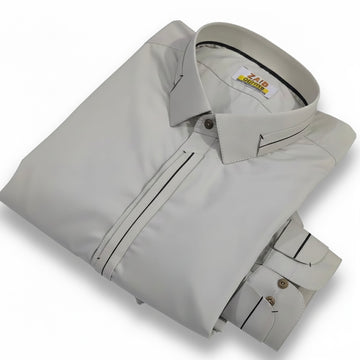 Latest Stitched Light Gray Suit in Wash & Wear Stuff