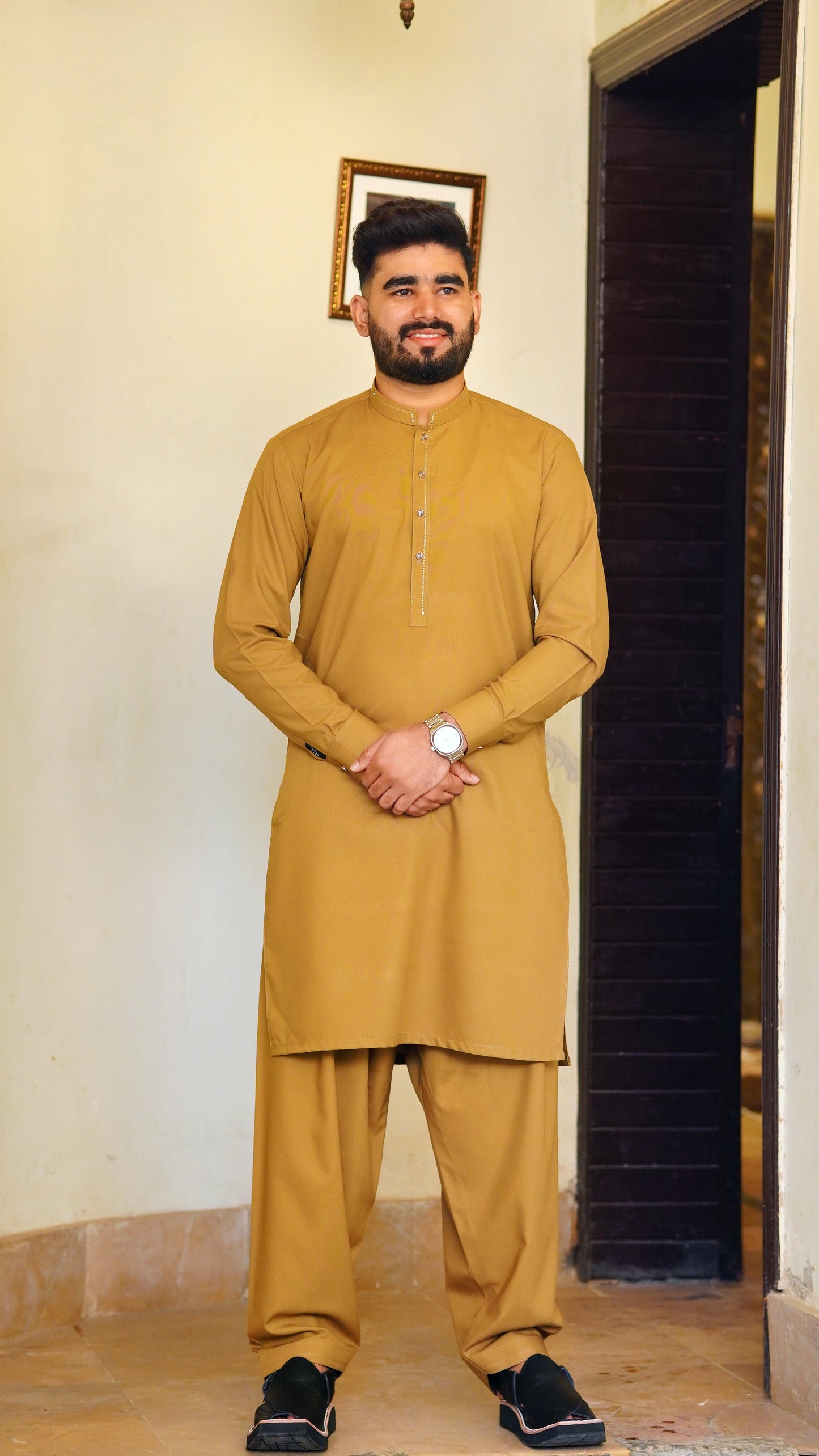 STITCHED PREMIUM 🔥 SHALWAR KAMEEZ WITH BAN WITH SAME COLOR STRIP