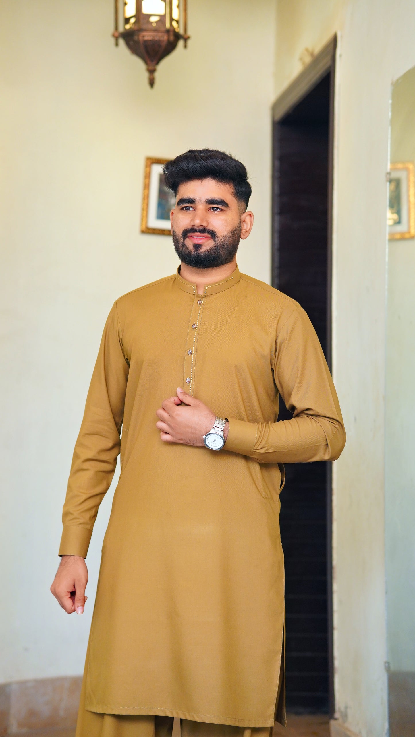 STITCHED PREMIUM 🔥 SHALWAR KAMEEZ WITH BAN WITH SAME COLOR STRIP