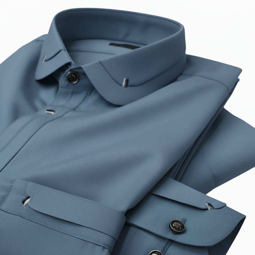 Premium Quality Gray Stitched Suit in Wash & Wear Stuff