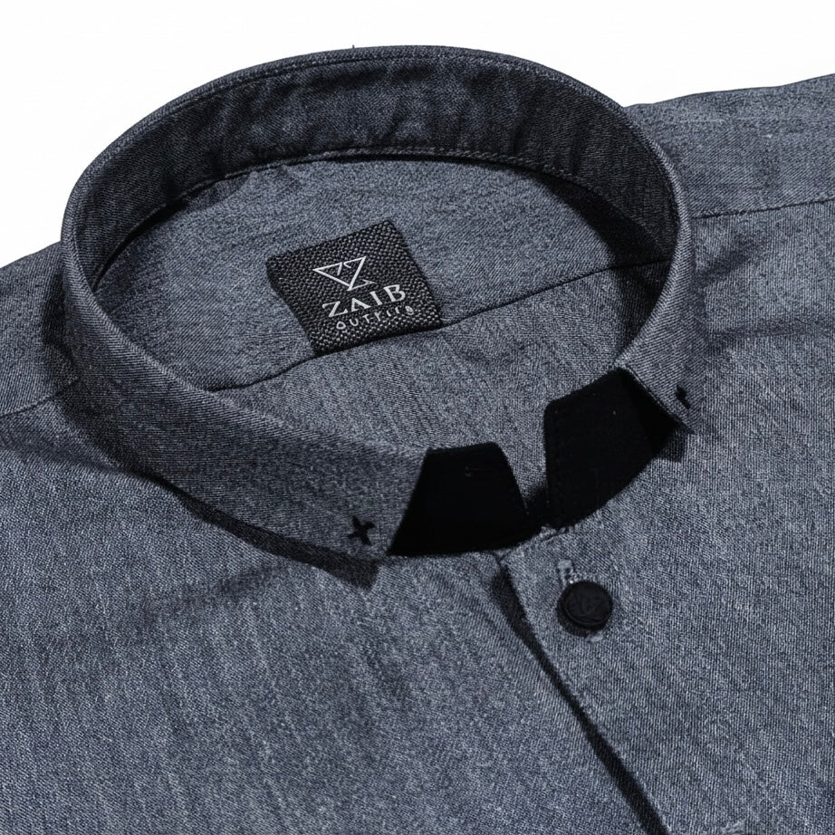 All Season Suit Self Grey in Wash & Wear with High Quality Stuff For Winter