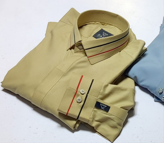 Yellow Skin Shade Decent Color Stitched Suit in Wash & Wear Stuff