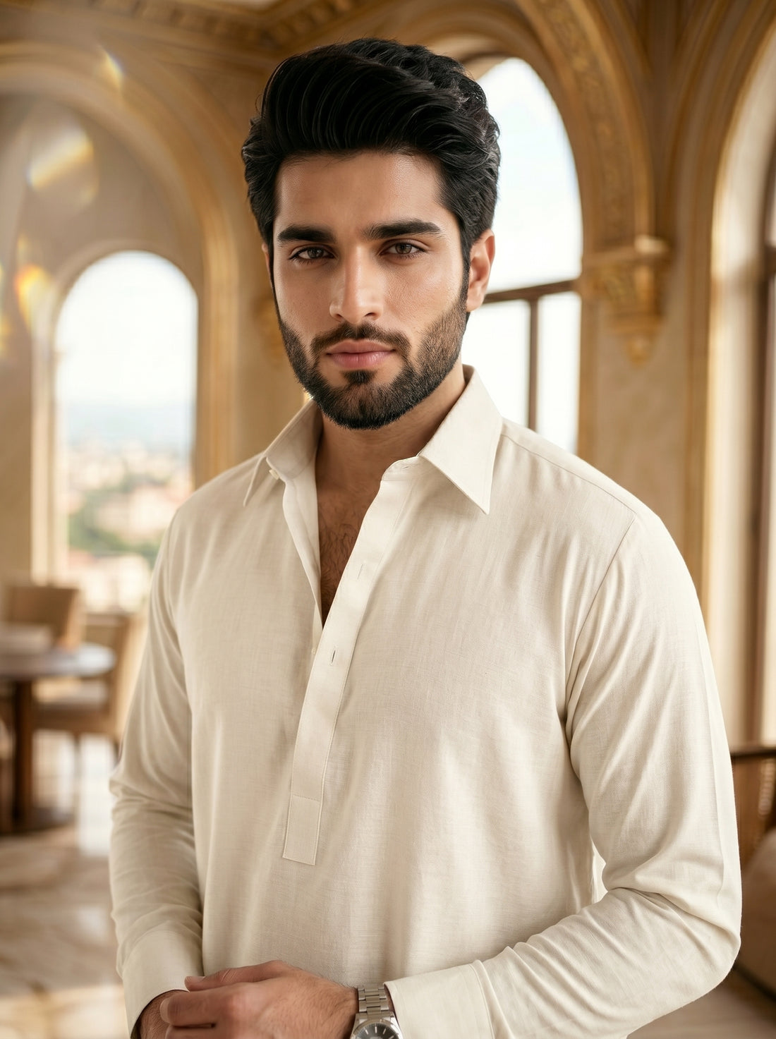 Off-White Premium Classic Fit Shalwar Kameez for Men