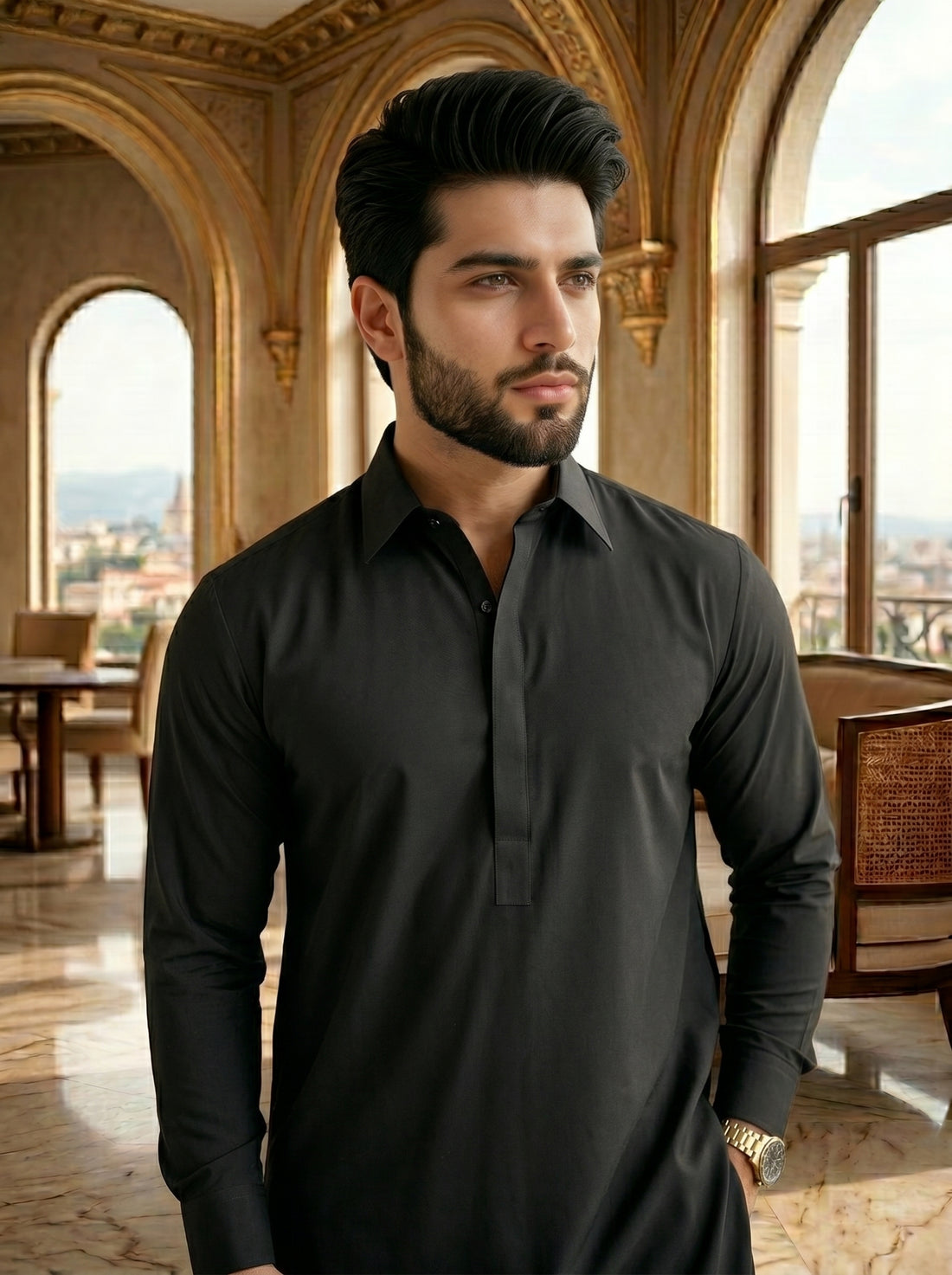 Black 🔥 Premium Classic Fit Shalwar Kameez for Men