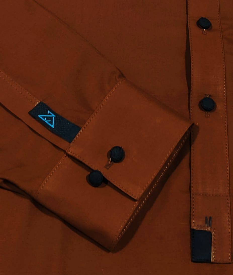 All Season Dark Orange color Suit in Wash & Wear High Quality Stuff