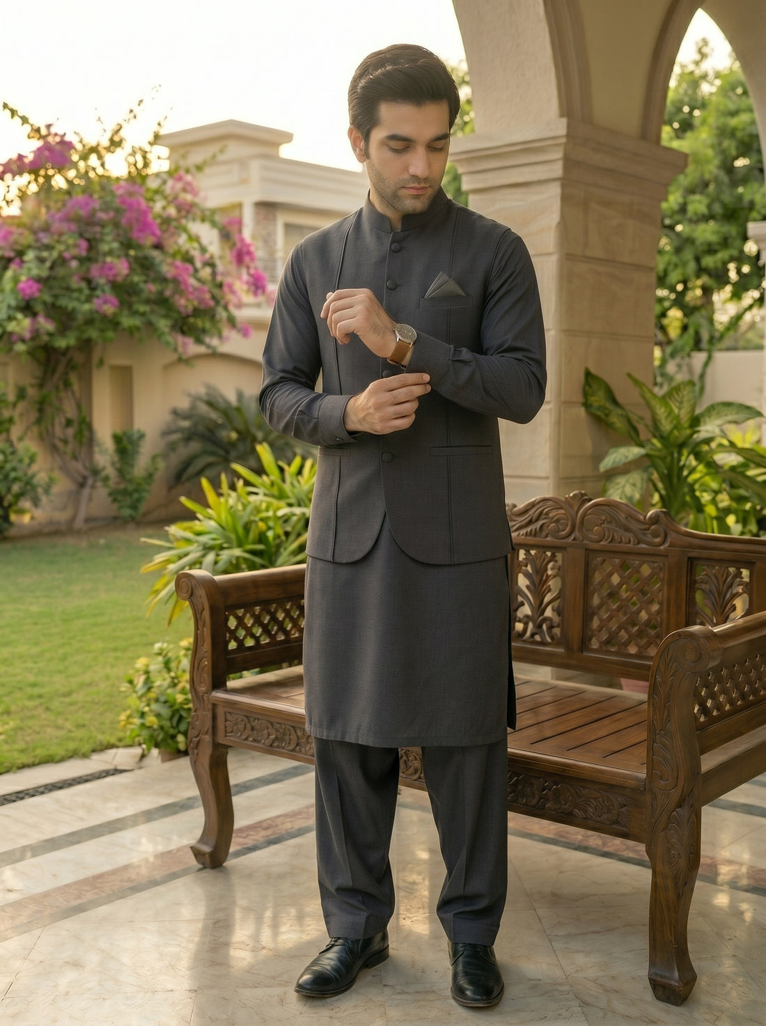 Dark Gray Premium Quality Imported Stuff 3Pc Article