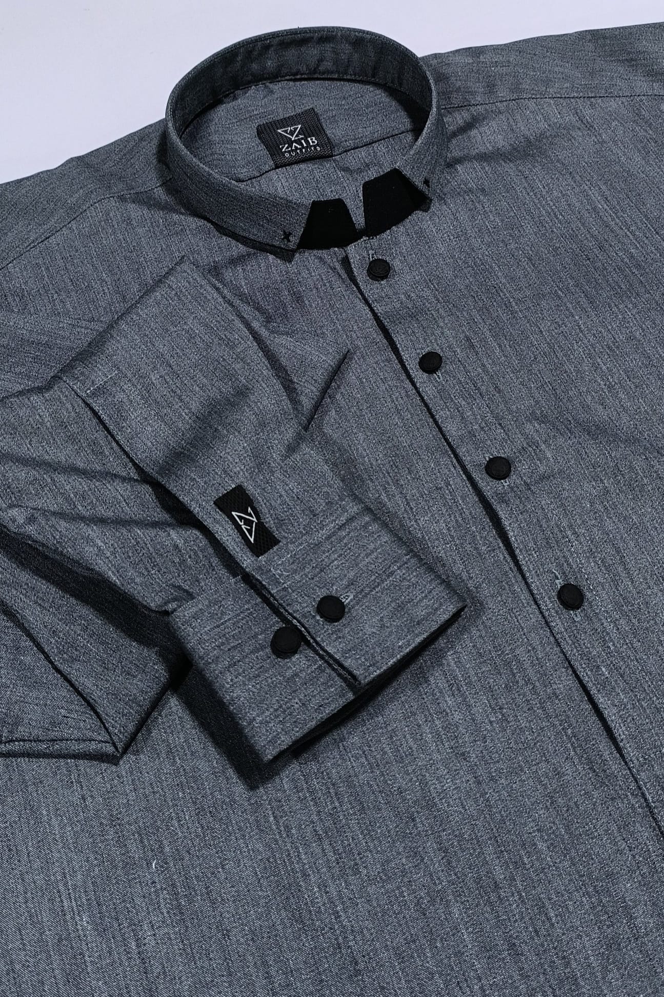 All Season Suit Self Grey in Wash & Wear with High Quality Stuff