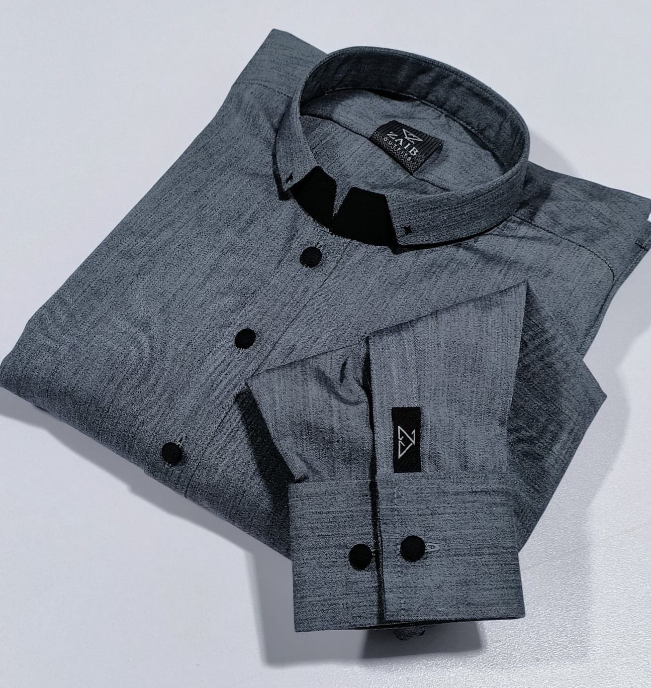 All Season Suit Self Grey in Wash & Wear with High Quality Stuff