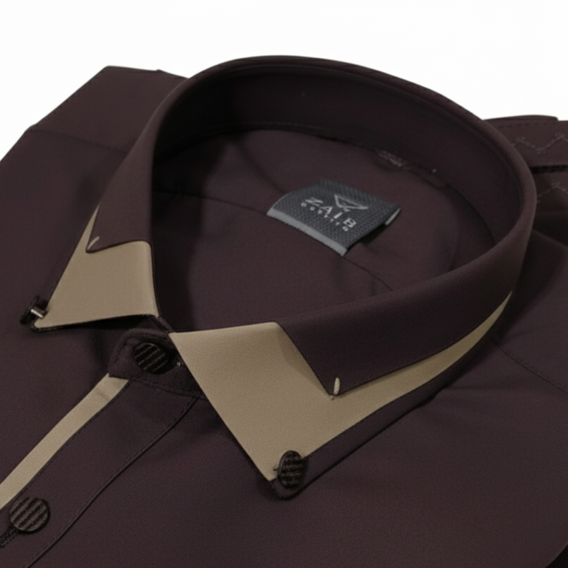 All Season dark purple brown Suit in Wash & Wear High Quality Stuff