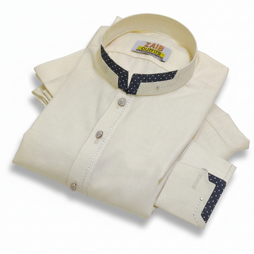 Boski Color Stitched Suit in Wash & Wear Stuff