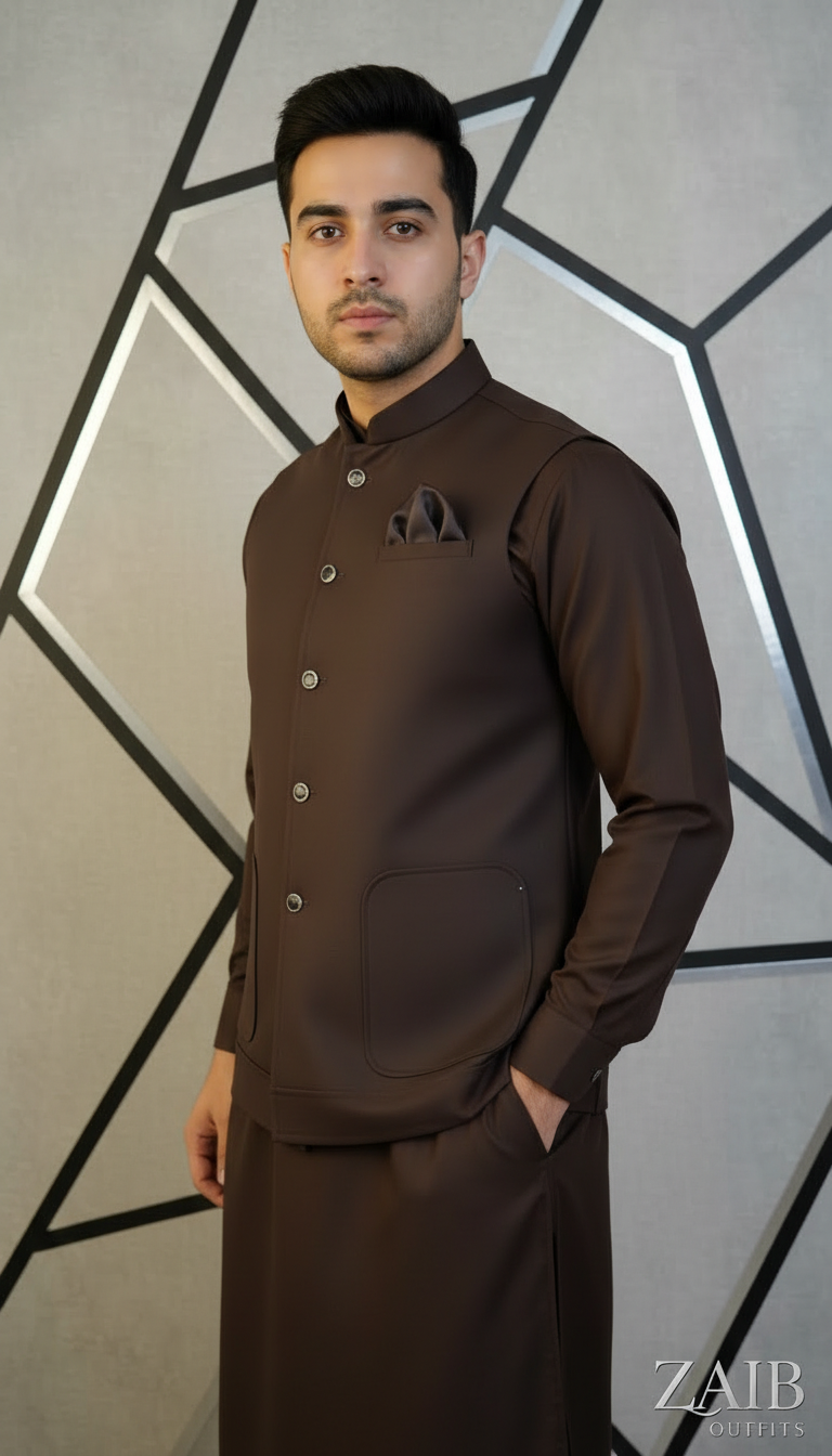 Chocolate Brown 4 Season Best 3Pc For Every Events