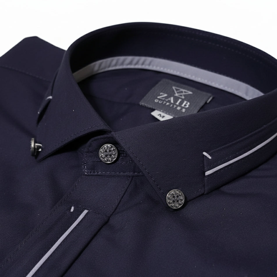 Latest Stitched Blue color Suit in Wash & Wear Stuff