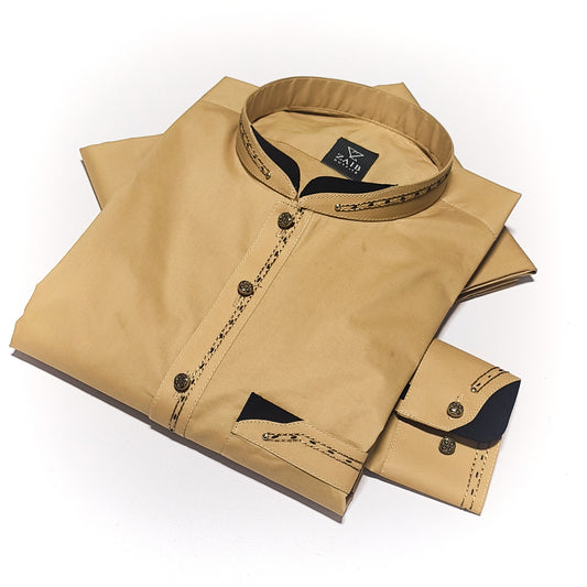 Cotton Stuff Stitched Mustered Color Suit