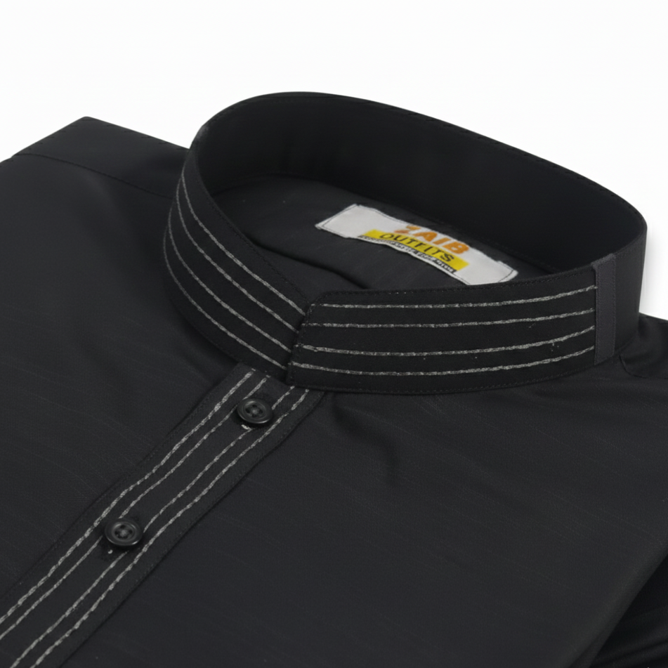 Stitched All Season dark Gray Suit in Wash & Wear Stuff