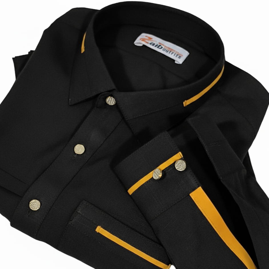 All Season Black Suit in Wash & Wear High Quality Stuff