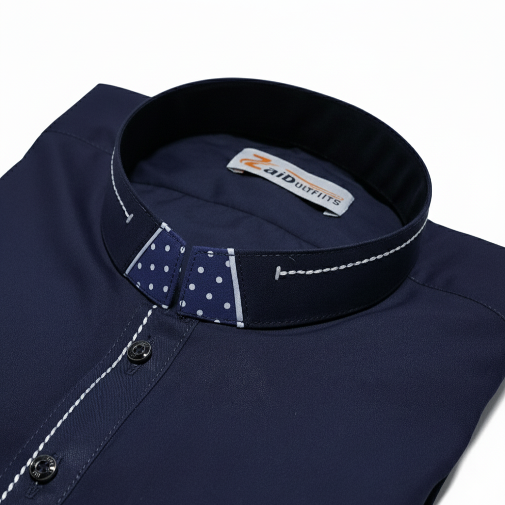 Navy Blue All Season Suit in Wash & Wear High Quality Stuff