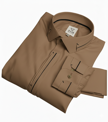 Khaki color Most Selling Suit in Wash & Wear Stuff