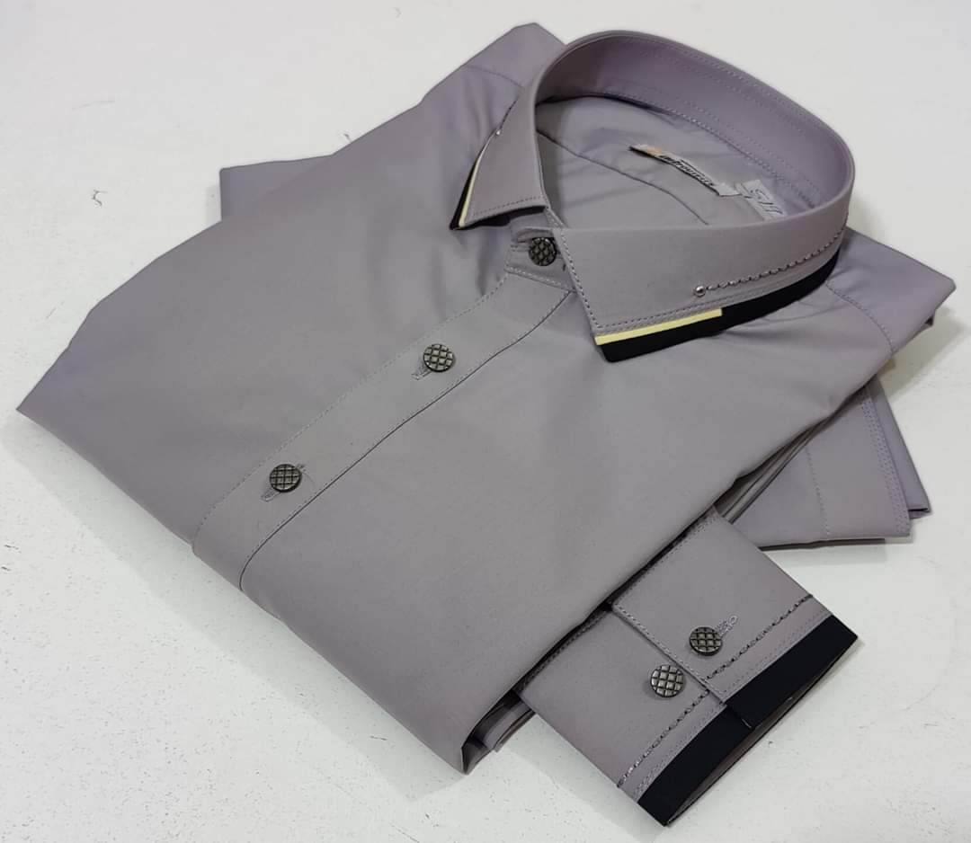 Stitched All Season Gray Shade Suit in Wash & Wear Stuff