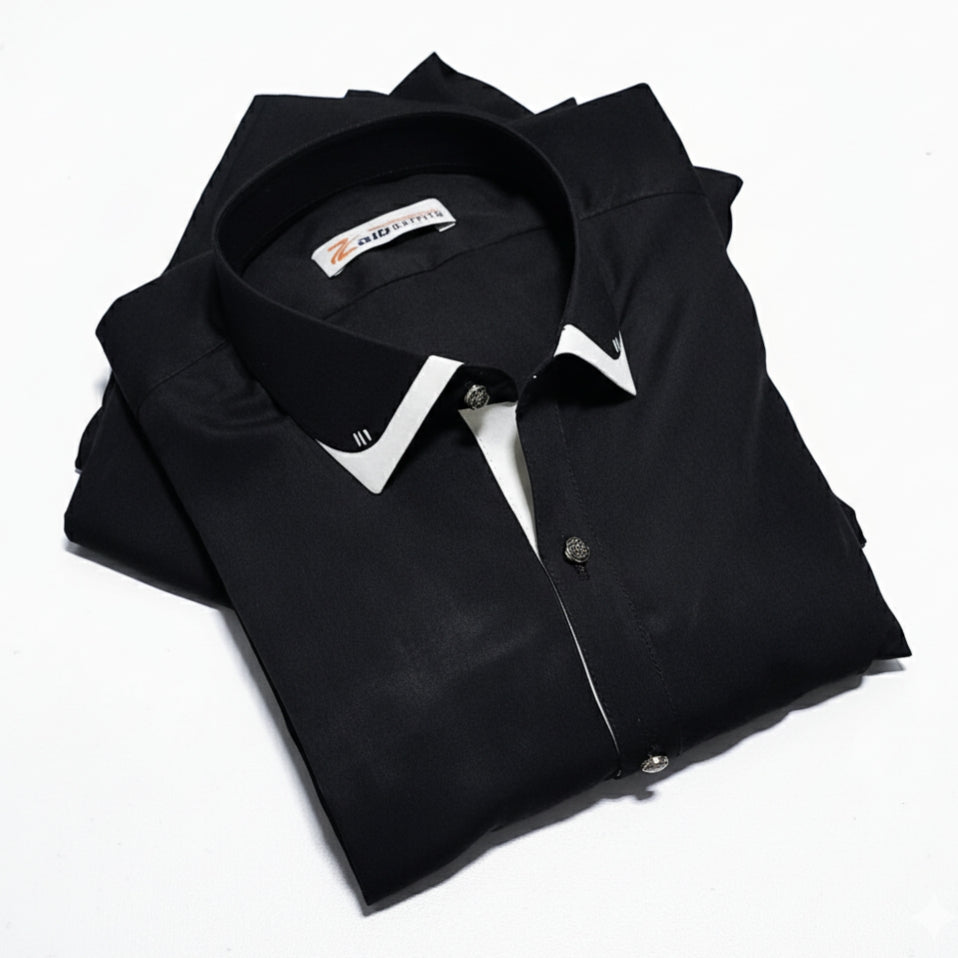 Pure Black All Season Suit in Wash & Wear High Quality Stuff