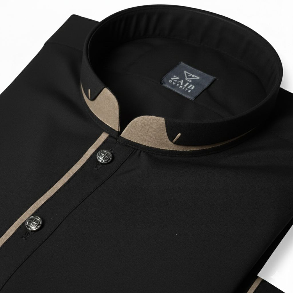 All Season Black Suit in Wash & Wear High Quality Stuff