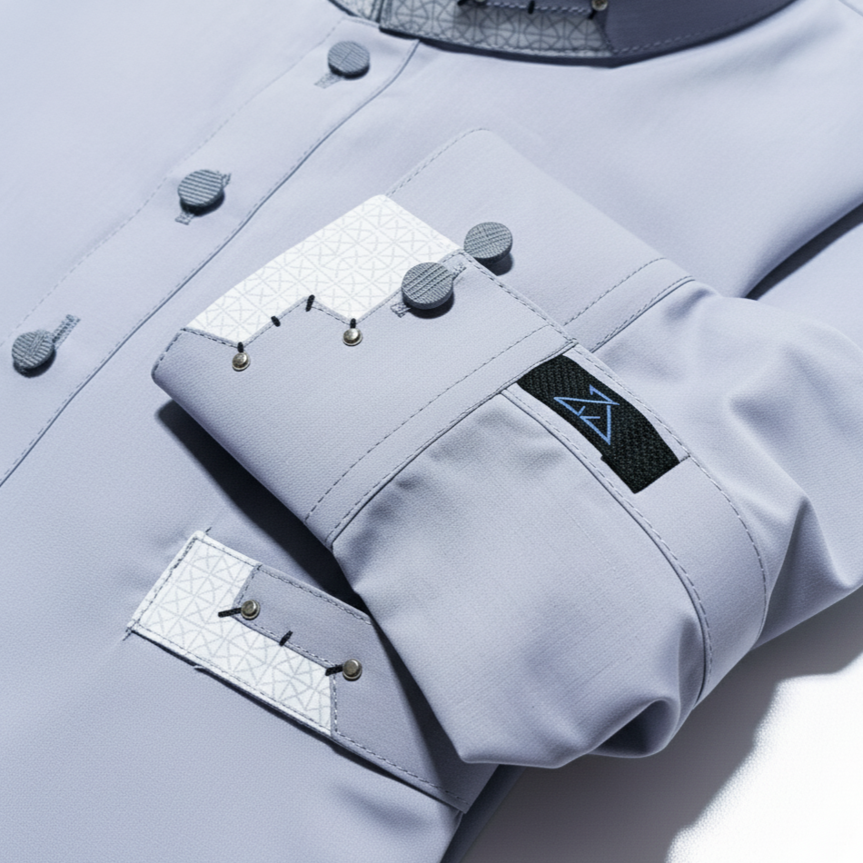 Latest Stitched Gray Suit in Wash & Wear Stuff without Shalwar jali kanta