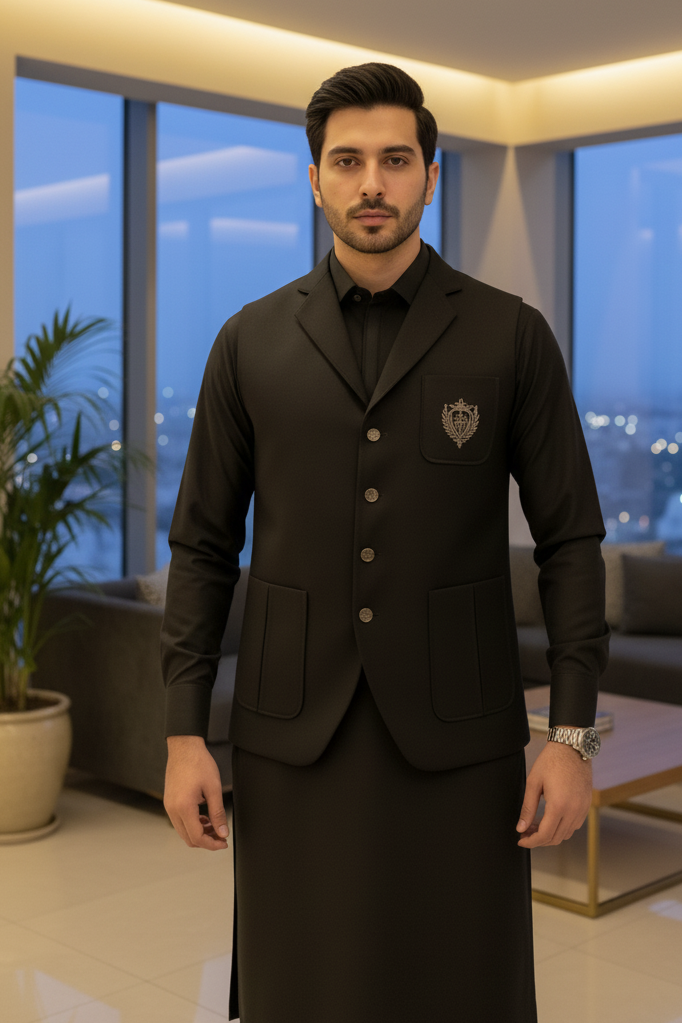 Black 4 Season Best 3Pc Article In Coat Colar Style