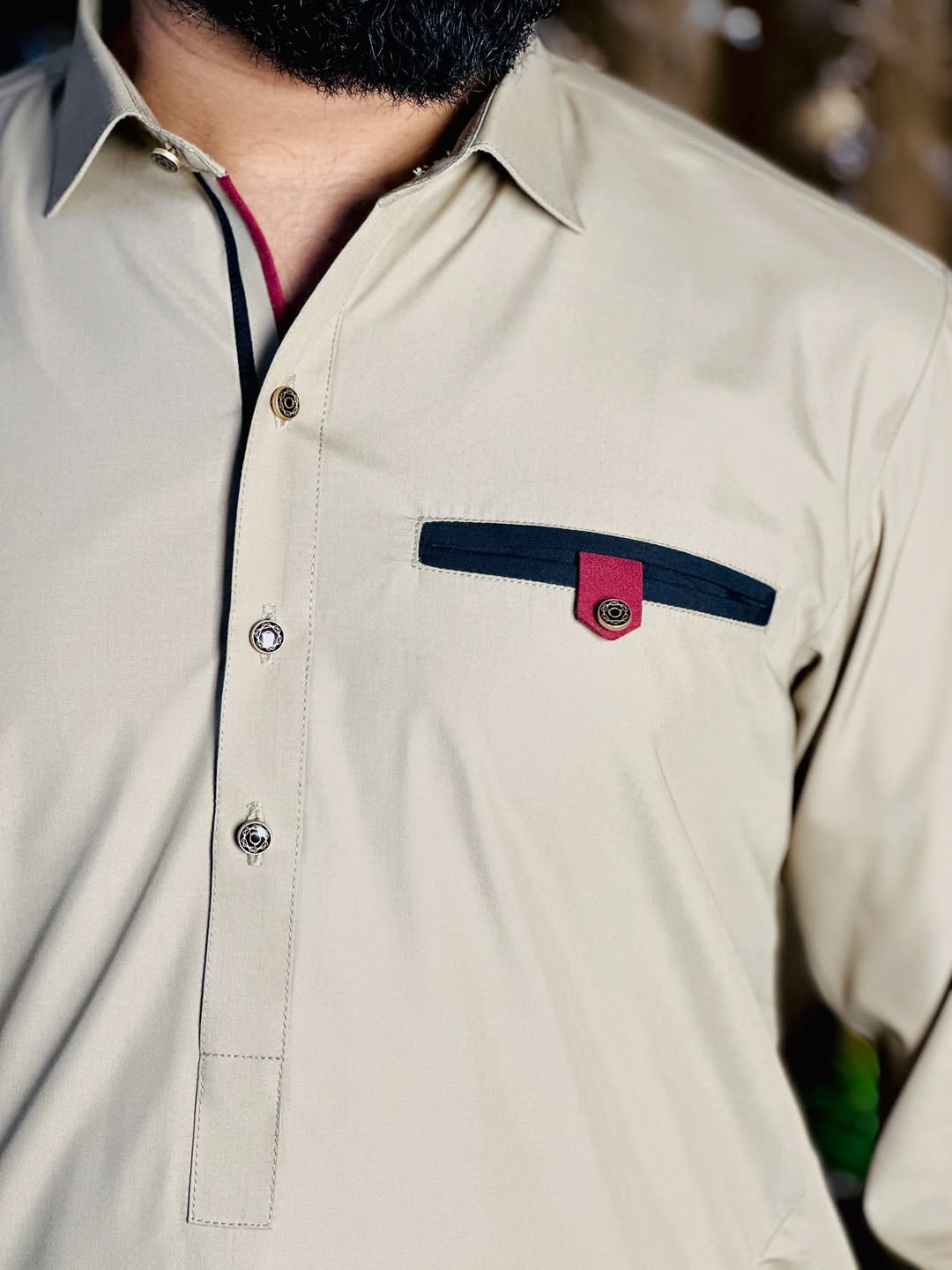 Skin Color High Quality Stitched Suit in Wash & Wear Stuff