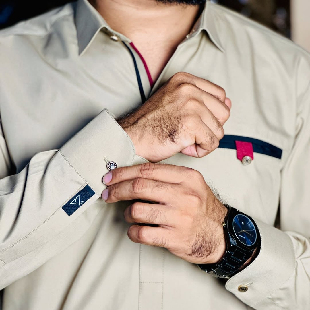 Skin Color High Quality Stitched Suit in Wash & Wear Stuff