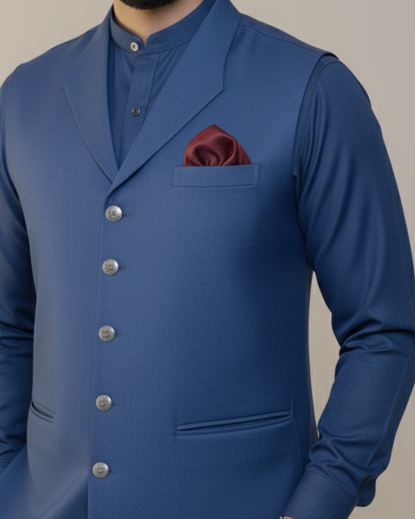 Royal Blue Winter Important Suiting Fabric Best 3Pc For Wedding Events